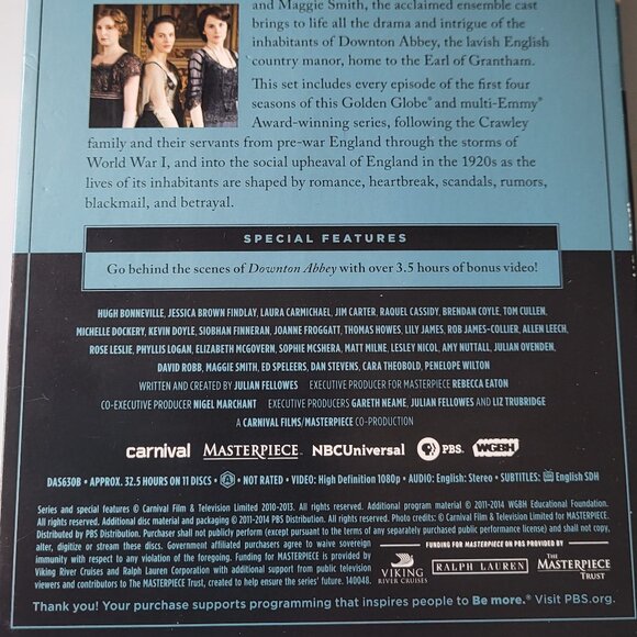 LIMITED EDITION DOWNTON ABBY BLU-RAY DISCS - Picture 2 of 5